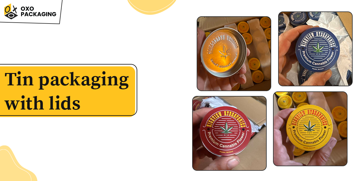 Tin packaging with lids