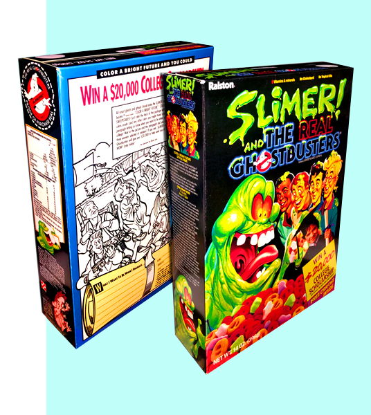 colorful cereal box