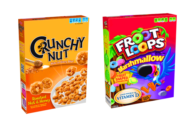 customized colorful cereal boxes