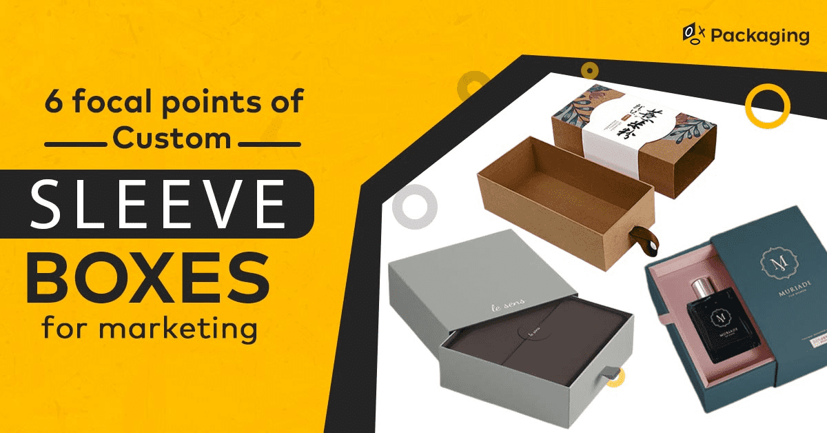 6 focal points of Custom Sleeve Boxes for marketing