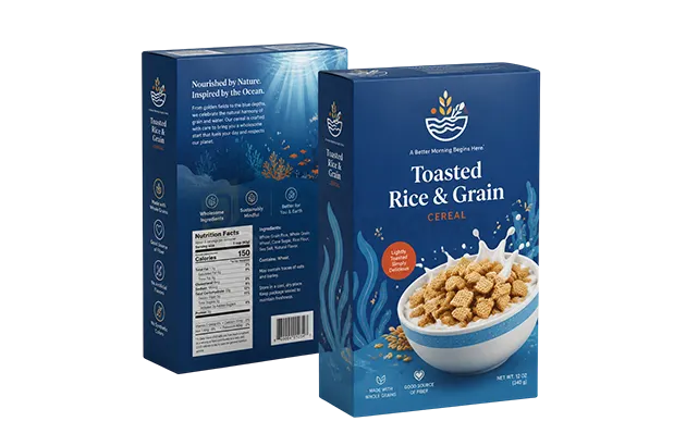 Blue Cereal Box Bulk