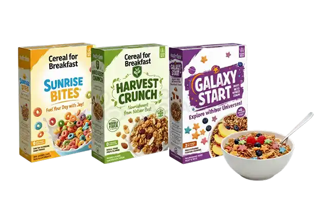 customized breakfast cereal boxes