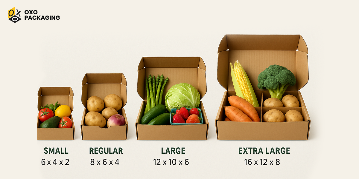 Standard Sizes of Vegetable Boxes