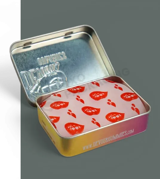 Custom 100mg Cannabis Gummies Tin Bulk