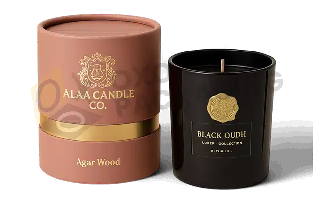 printed custom candle tube packaging