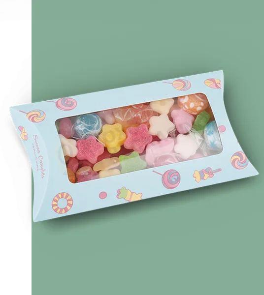 custom candy pillow boxes