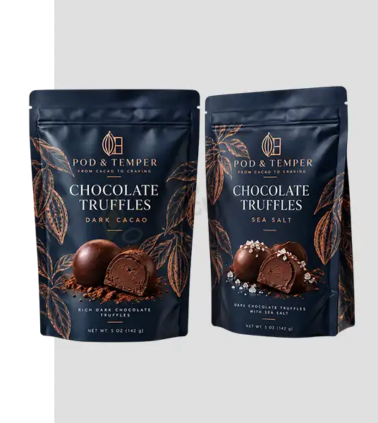 Custom Chocolate Mylar Bags with logo