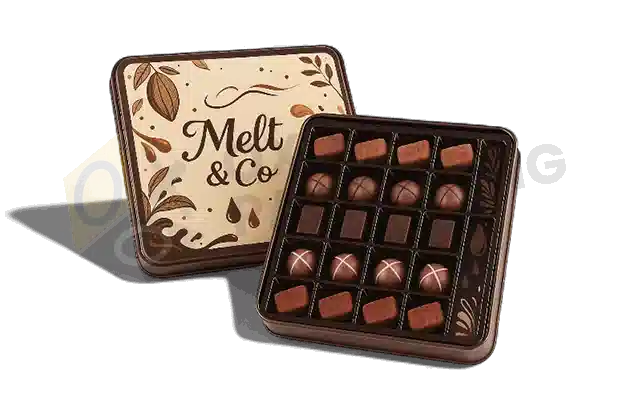 custom chocolate tin box with logo