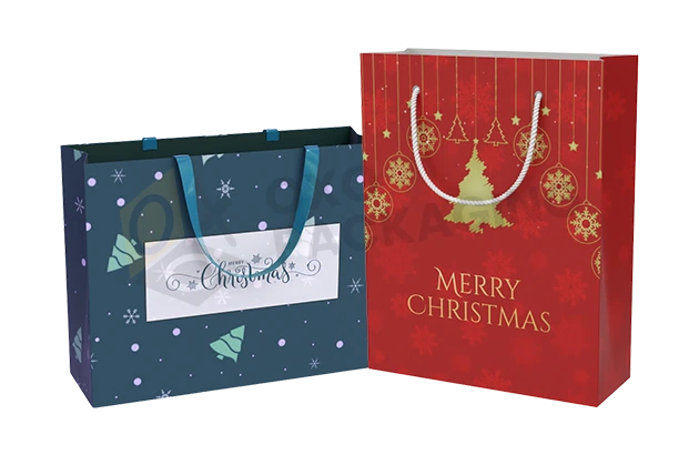 custom christmas gift bags with logo