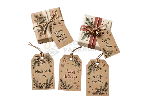 custom christmas printed tags