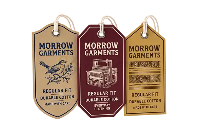 custom die cut hang tag