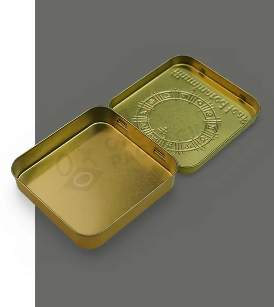 Custom Embossed Square Pre Roll Tin Bulk