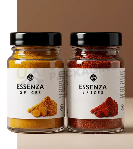 custom glass spice jar