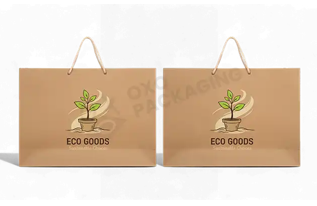 custom kraft landscape paper bag wholesale with free shipping
