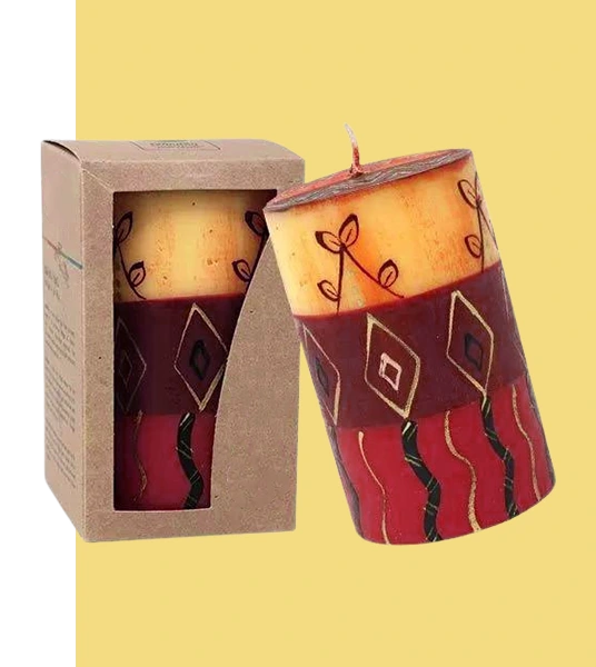 custom pillar candle packaging wholesale