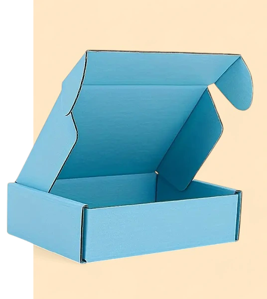 Custom Printed Blue Mailer Boxes