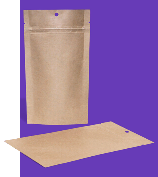 Custom Printed Brown Mylar Bags Boxes