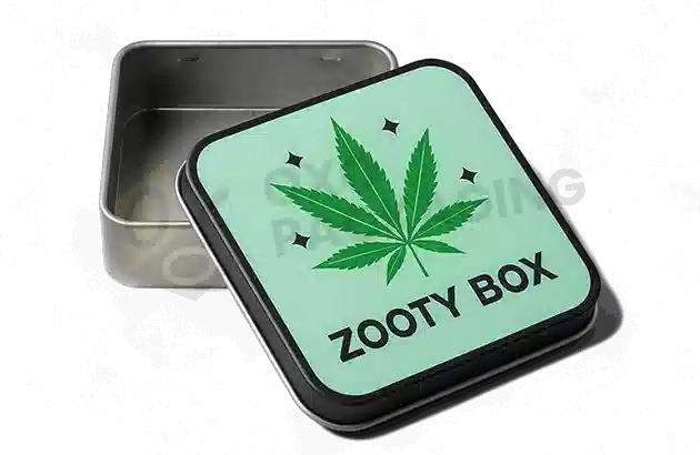 Custom Printed Cannabis Tin Containers Packaging