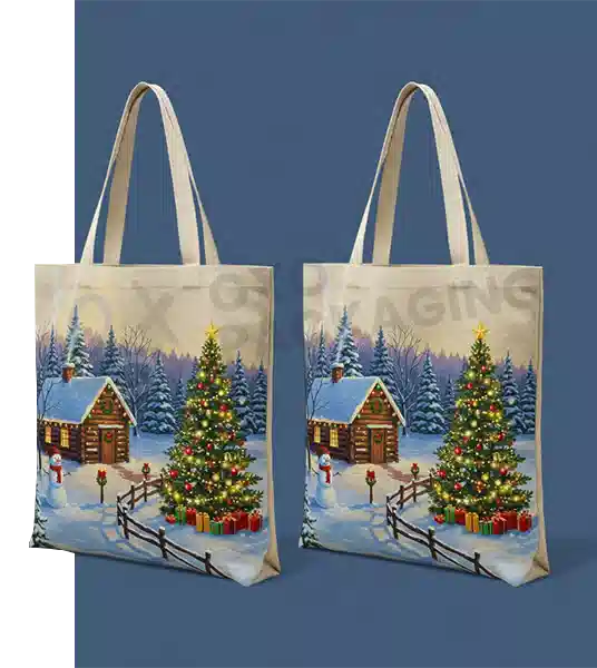 Custom Printed Christmas Tote Bag