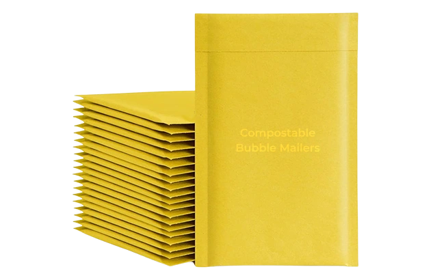 Custom Printed Compostable Bubble Mailers Packaging