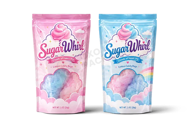 custom printed cotton candy packaging
