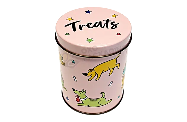 Custom Printed Dog Treat Tin Packaging