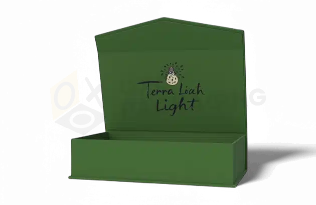 Custom Printed Green Magnetic Gift Boxes Packaging