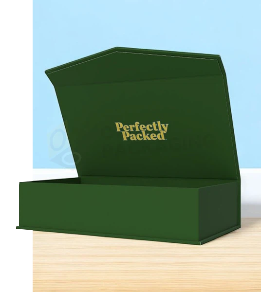 Custom Printed Green Magnetic Gift Boxes