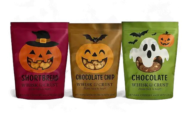 Custom Printed Halloween Cookie Packaging