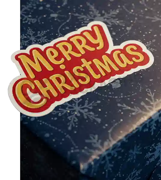 Custom Printed Happy Holiday Sticker