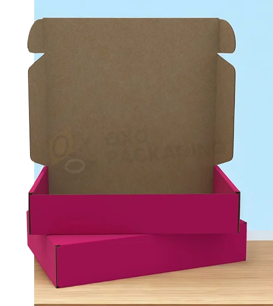 Custom Printed Pink Kraft Boxes