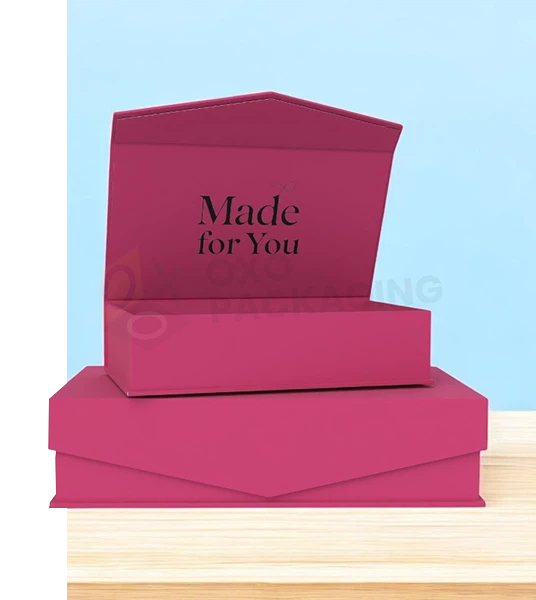 Custom Printed Pink Magnetic Gift Boxes