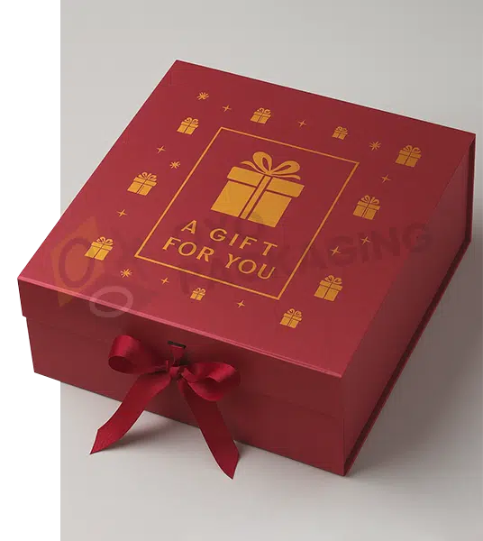 Custom Printed Red Gift Boxes