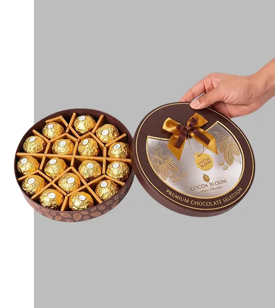 custom Round Chocolate Box with Inner Tray wholesale