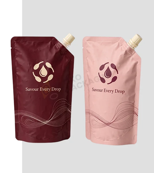 Custom Sauces Spout Pouches packaging