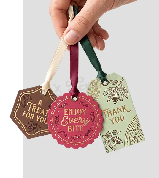 Custom silk hang tags
