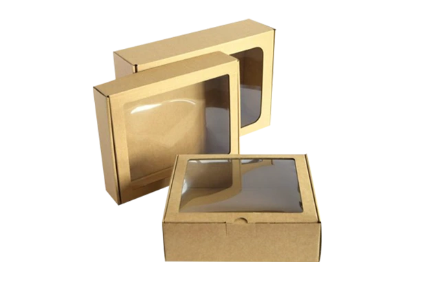 custom square gift box with clear lid
