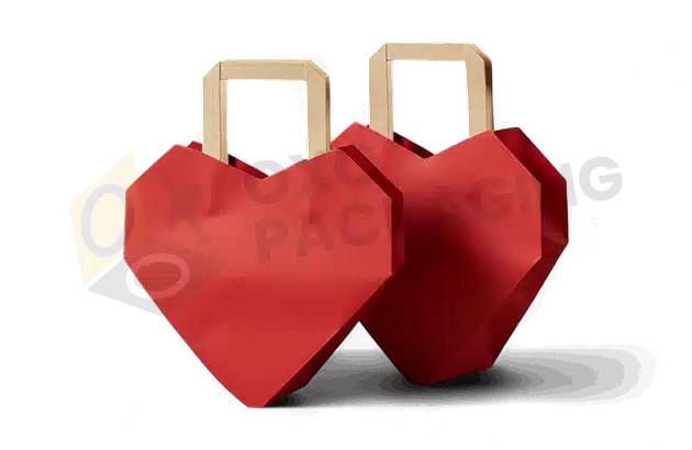 customize heart paper bags