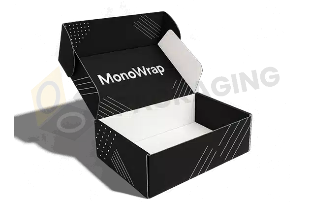 customized black corrugated shipping packaging