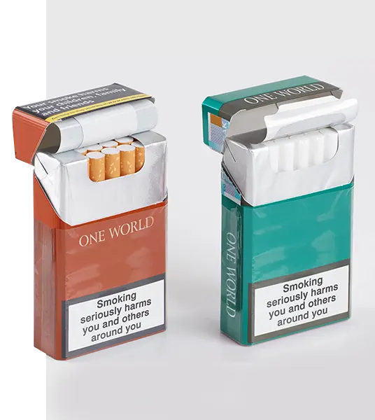 customized empty paper flip top cigarette boxes