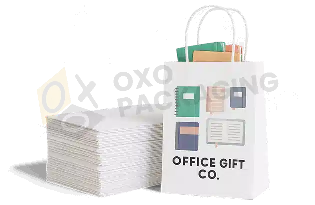 customized white paper bags