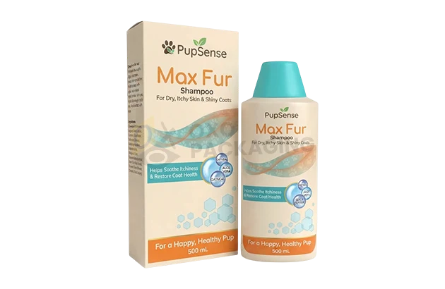 dog shampoo packaging with logo