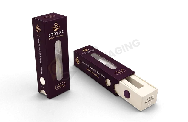 empty vape cartridge packaging box