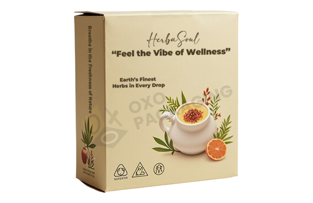 herbal product packaging with logo