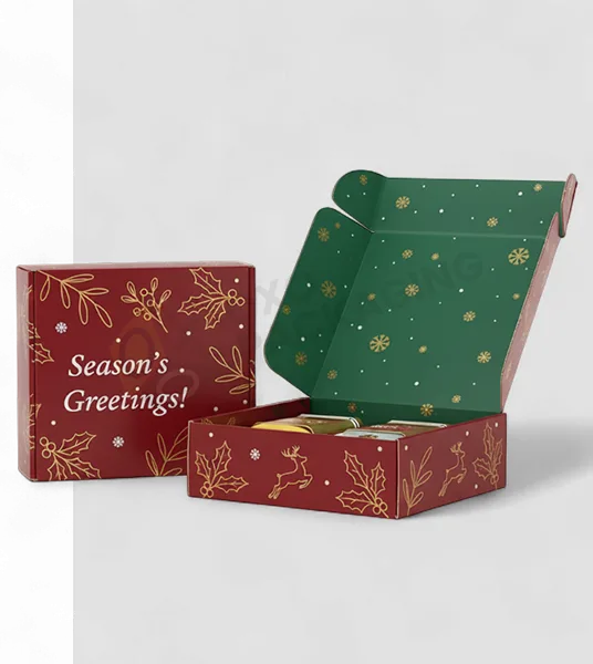 holiday mailer packaging boxes