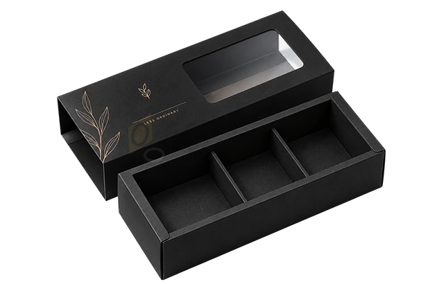 kraft drawer box with divider