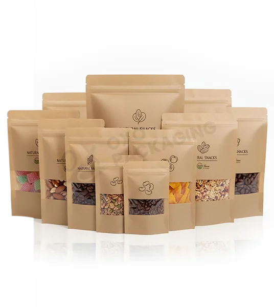 Custom Kraft Stand up Pouch OXO Packaging