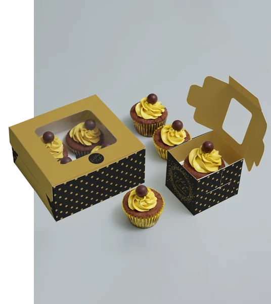 personalized branded cup cake boxes