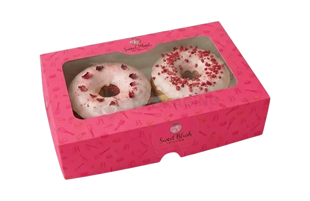 pink donut packaging boxes