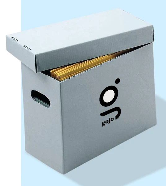 printed archival boxes with logo
